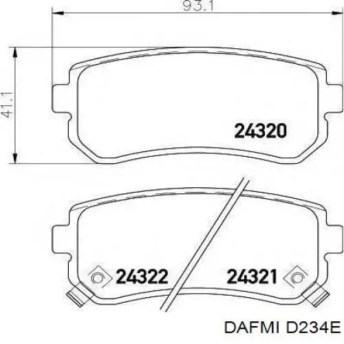 Sapatas do freio traseiras de disco Dafmi D234E preço, a partir de 30,03 USD
