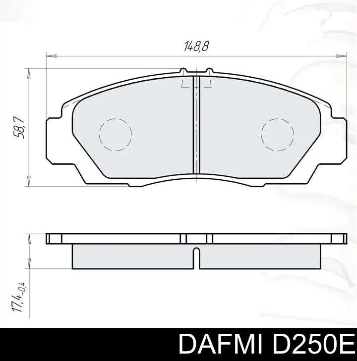 D250E Dafmi Sapatas do freio dianteiras de disco