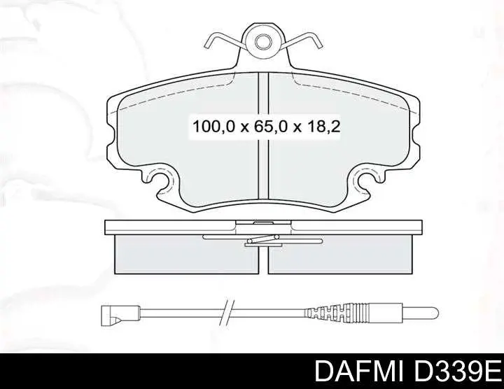 D339E Dafmi Sapatas do freio dianteiras de disco