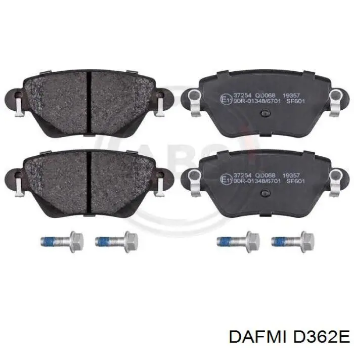 Sapatas do freio traseiras de disco D362E Dafmi