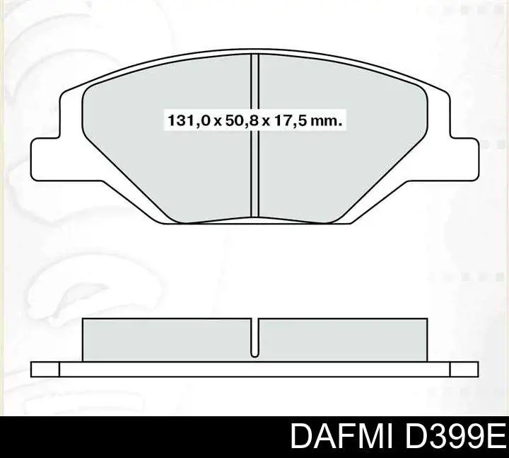 D399E Dafmi Sapatas do freio dianteiras de disco