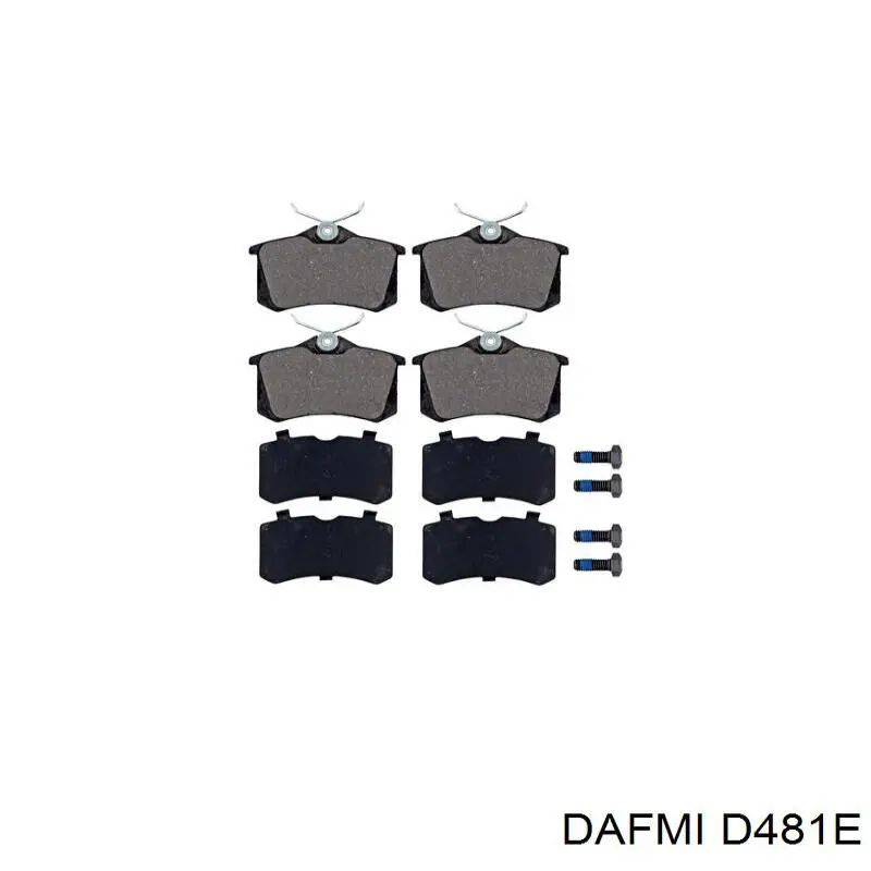 D481E Dafmi Sapatas do freio traseiras de disco