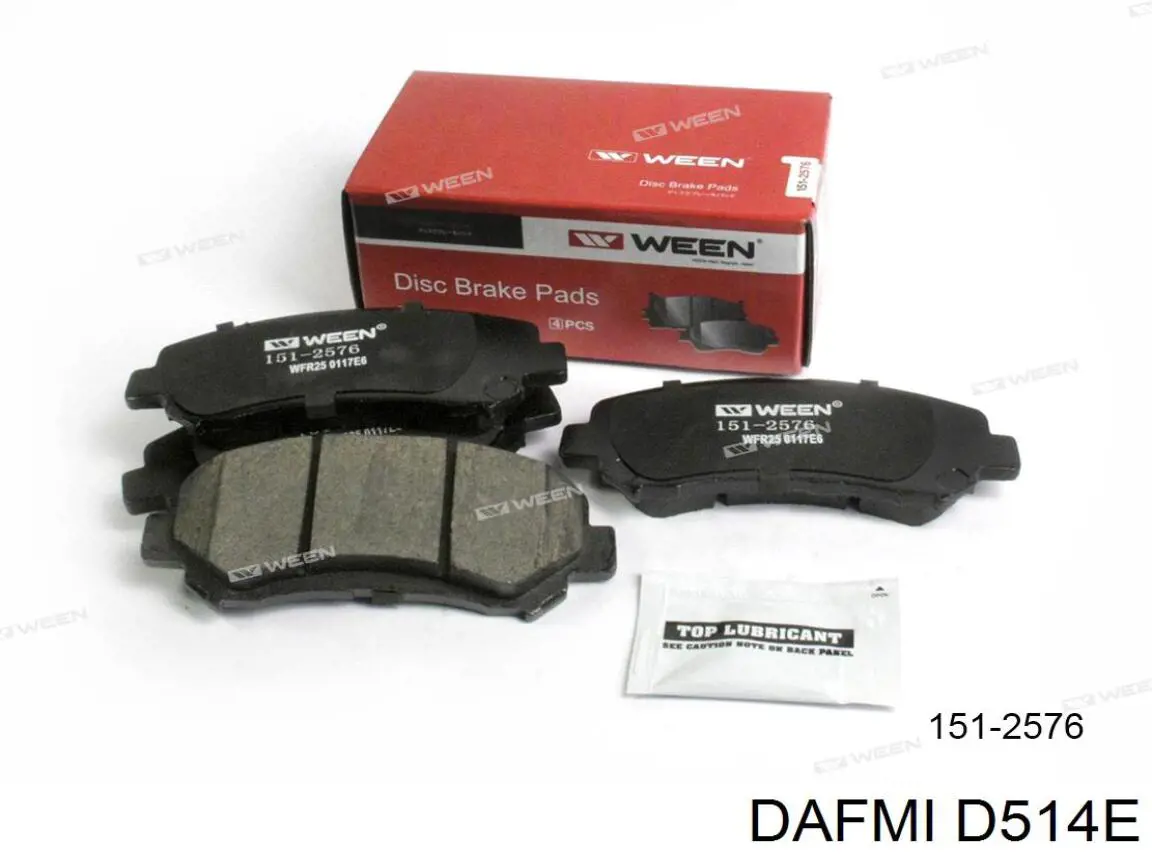 D514E Dafmi Sapatas do freio dianteiras de disco