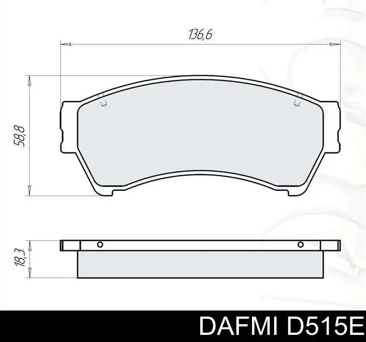 D515E Dafmi Sapatas do freio dianteiras de disco