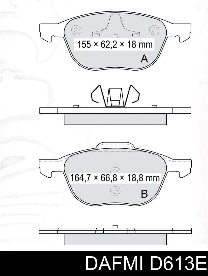 Sapatas do freio dianteiras de disco Dafmi D613E preço, a partir de 28,12 USD