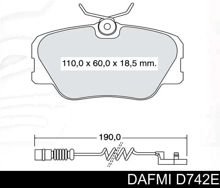 D742E Dafmi Sapatas do freio dianteiras de disco