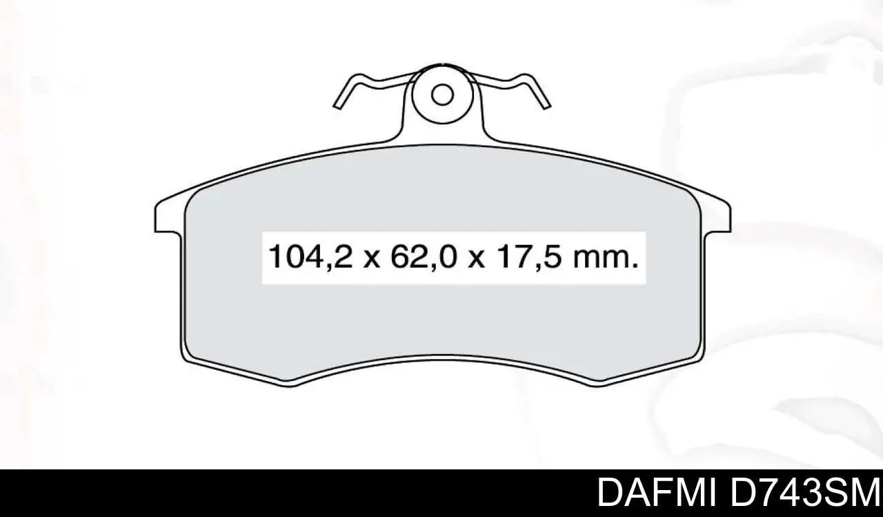 Compre D743SM Dafmi Sapatas do freio dianteiras de disco