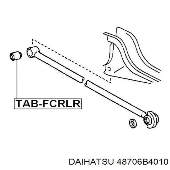 48706B4010 Toyota Bloco silencioso traseiro da suspensão de lâminas traseira