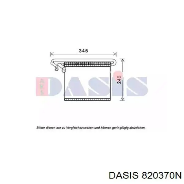 Compre 820370N Dasis Vaporizador de aparelho de ar condicionado