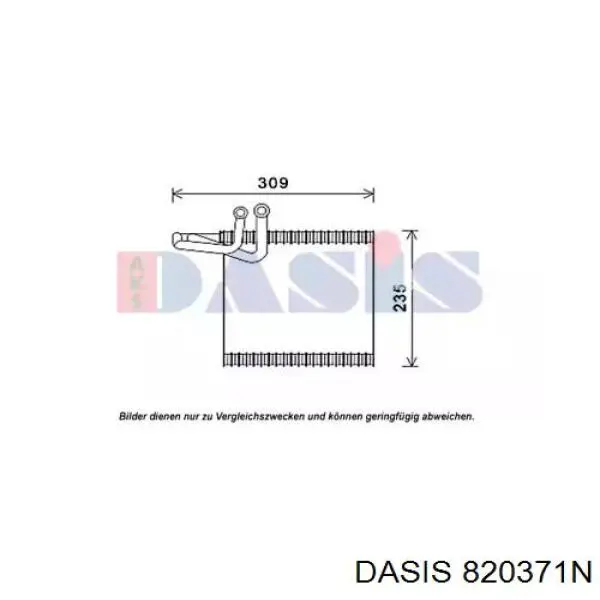 Compre 820371N Dasis Vaporizador de aparelho de ar condicionado