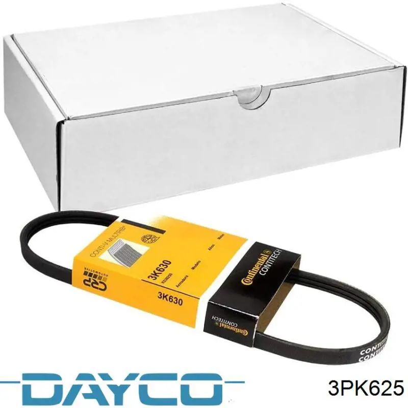 Correia dos conjuntos de transmissão Dayco 3PK625