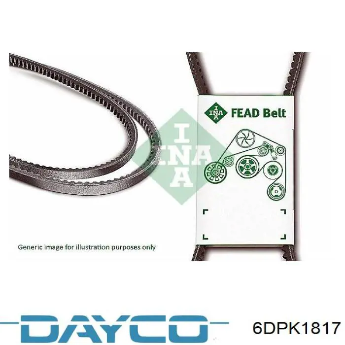 Correia dos conjuntos de transmissão Dayco 6DPK1817