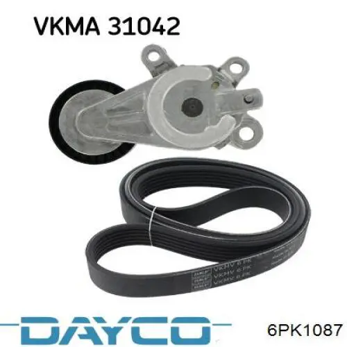 6PK1087 Dayco Correia dos conjuntos de transmissão