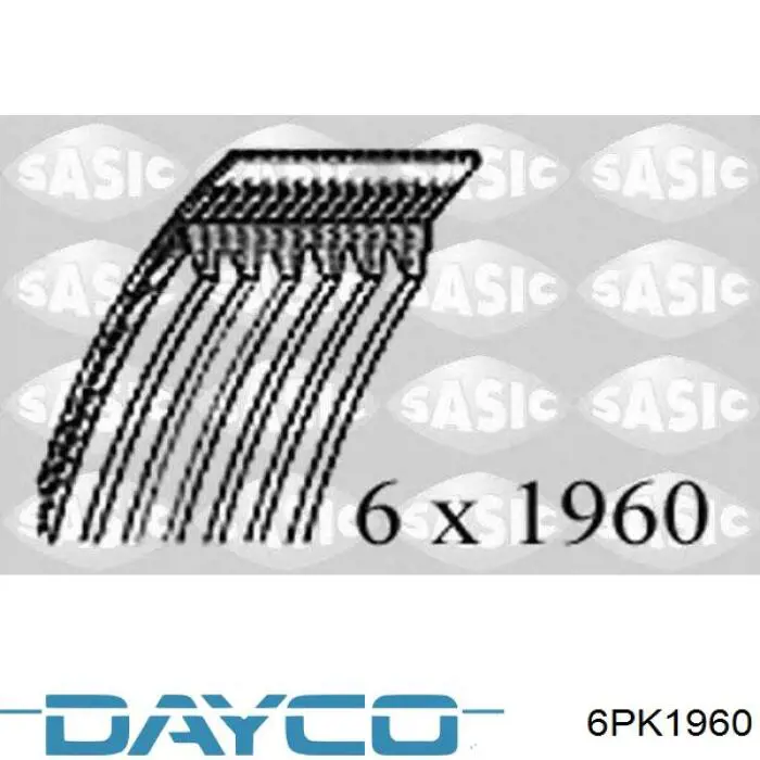 Correia dos conjuntos de transmissão 6PK1960 Dayco