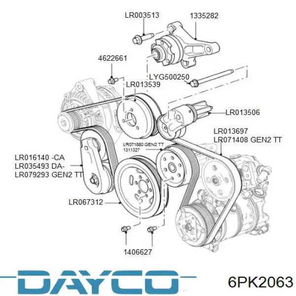 Compre 6PK2063 Dayco Correia dos conjuntos de transmissão