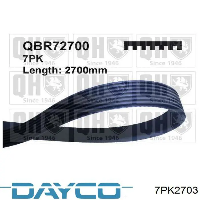 7PK2703 Dayco Correia dos conjuntos de transmissão