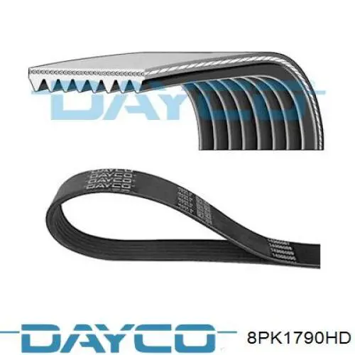 Correia dos conjuntos de transmissão Dayco 8PK1790HD preço, a partir de 28,00 USD