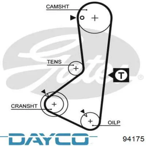 Correia do mecanismo de distribuição de gás Dayco 94175 preço, a partir de 22,51 USD