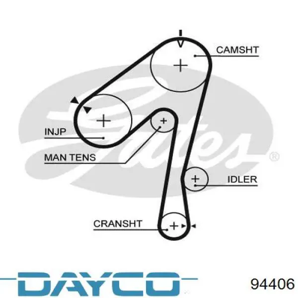 Correia do mecanismo de distribuição de gás Dayco 94406 preço, a partir de 36,50 USD