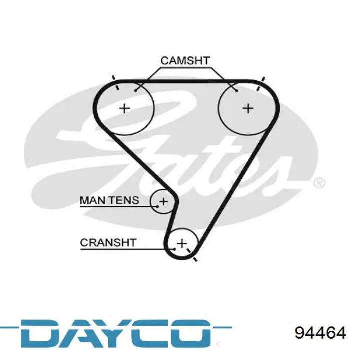 Correia do mecanismo de distribuição de gás Dayco 94464 preço, a partir de 38,68 USD