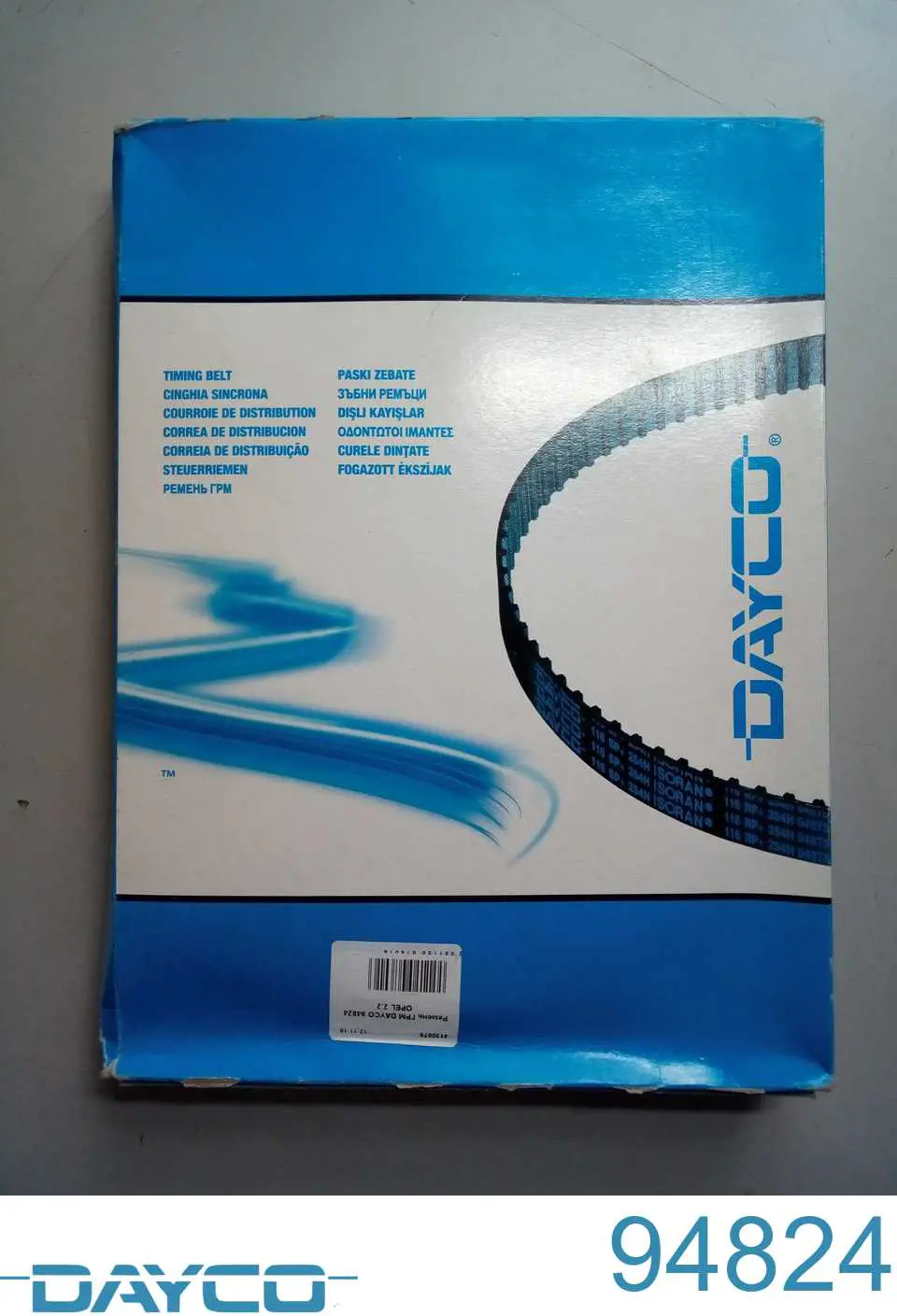 Correia do mecanismo de distribuição de gás Dayco 94824 preço, a partir de 33,13 USD