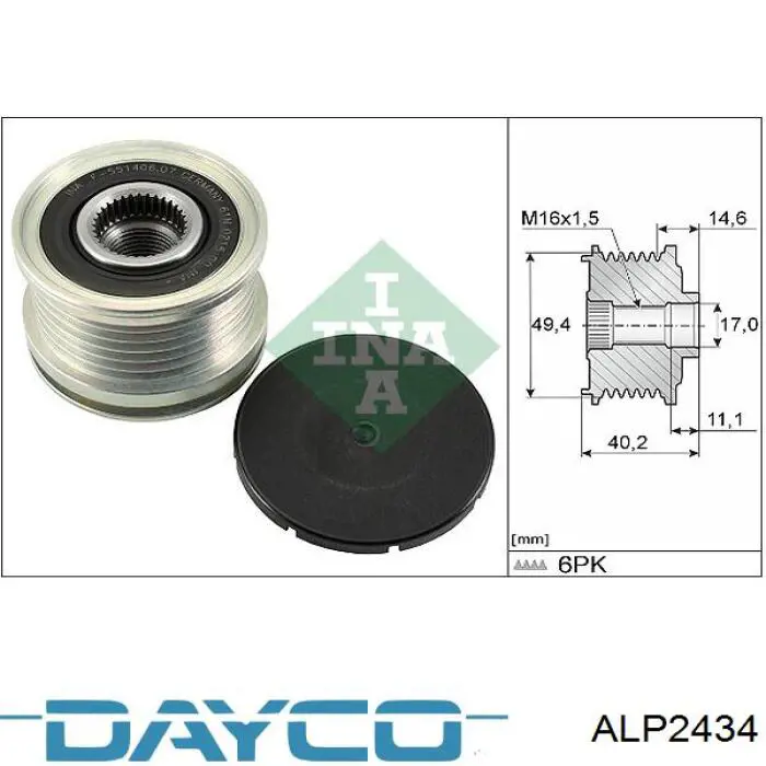 Compre ALP2434 Dayco Polia do gerador