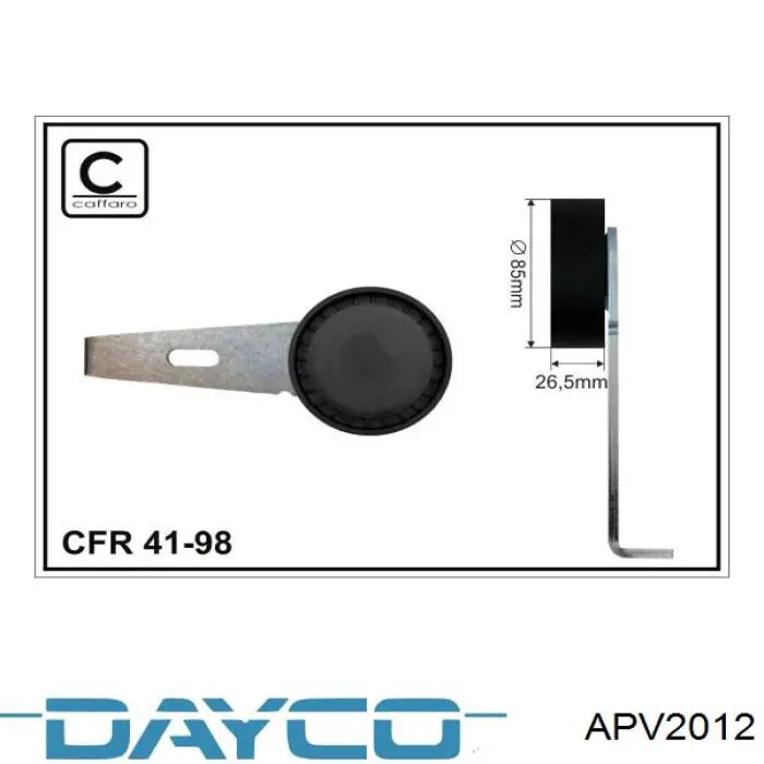 Rolo de reguladora de tensão da correia de transmissão Dayco APV2012 preço, a partir de 44,70 USD