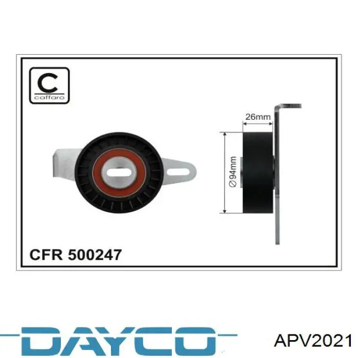 Rolo de reguladora de tensão da correia de transmissão Dayco APV2021 preço, a partir de 37,43 USD