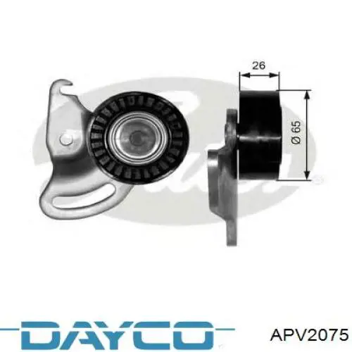 Compre APV2075 Dayco Rolo de reguladora de tensão da correia de transmissão