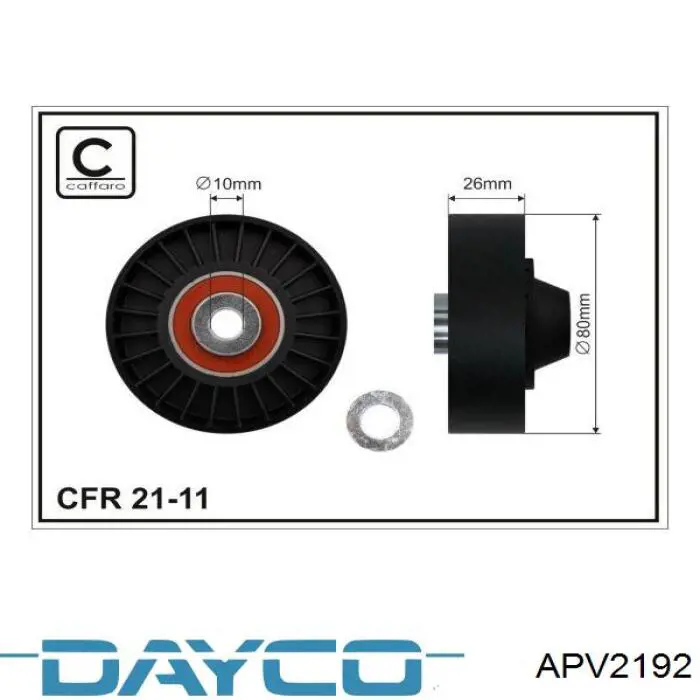 Rolo parasita da correia de transmissão Dayco APV2192 preço, a partir de 21,42 USD