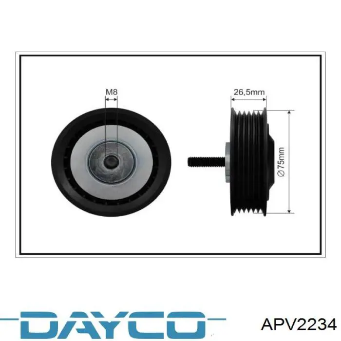 APV2234 Dayco Reguladora de tensão da correia de transmissão