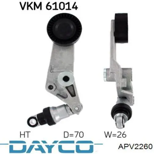 APV2260 Dayco Reguladora de tensão da correia de transmissão