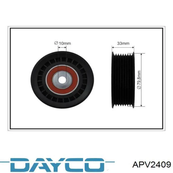 Compre APV2409 Dayco Rolo parasita da correia de transmissão