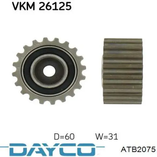 Rolo parasita da correia do mecanismo de distribuição de gás Dayco ATB2075 preço, a partir de 24,78 USD