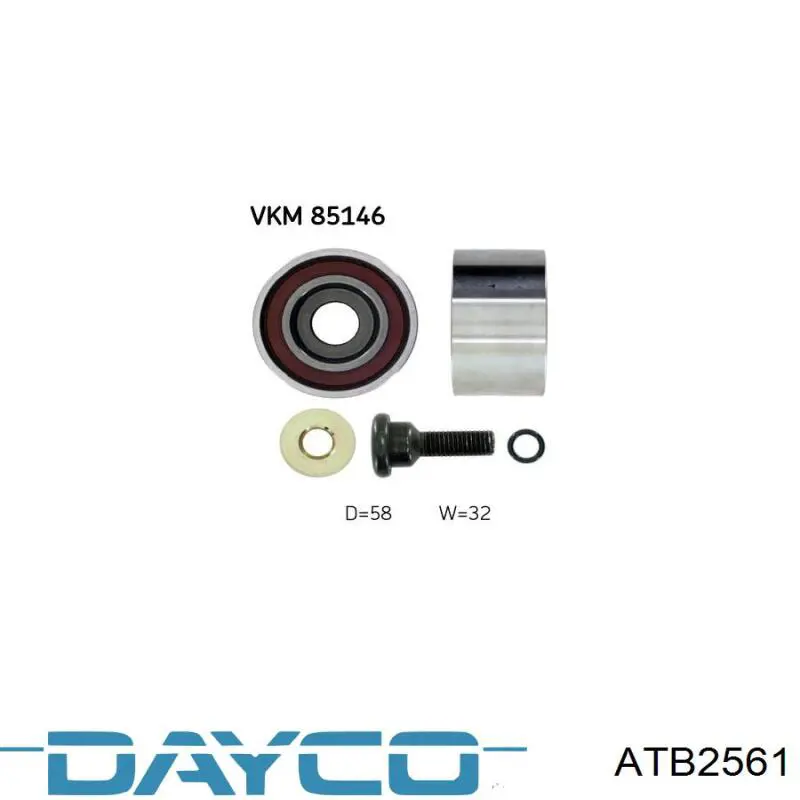Compre ATB2561 Dayco Rolo parasita da correia do mecanismo de distribuição de gás