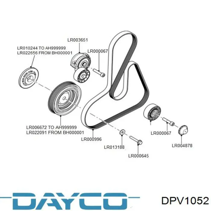 Polia de cambota Dayco DPV1052 preço, a partir de 79,47 USD