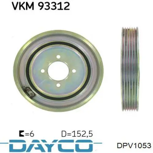 Polia de cambota Dayco DPV1053 preço, a partir de 42,16 USD