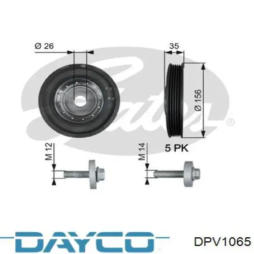 Polia de cambota Dayco DPV1065 preço, a partir de 53,58 USD