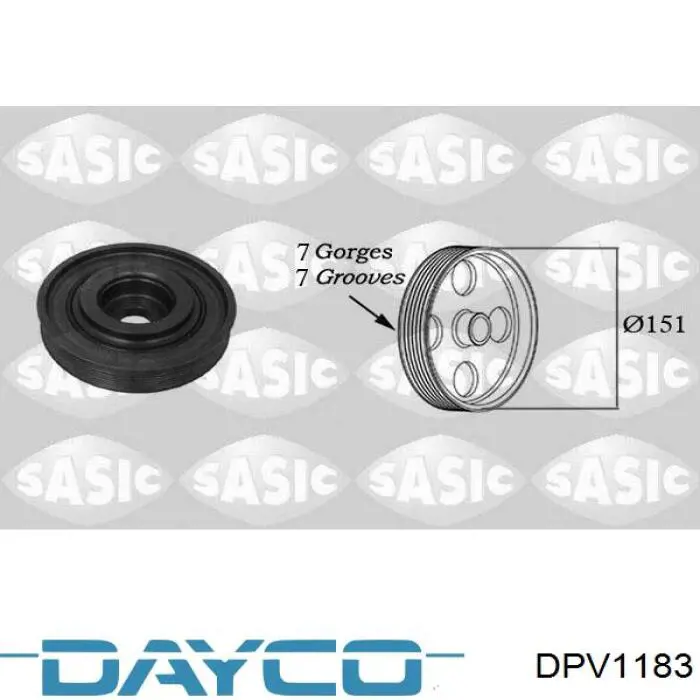 Compre DPV1183 Dayco Polia de cambota