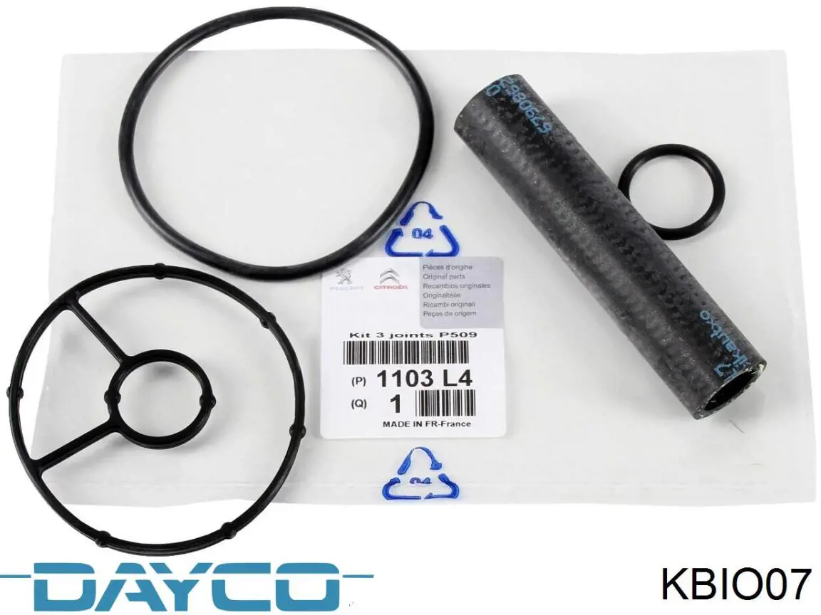 Correia do mecanismo de distribuição de gás, kit Dayco KBIO07