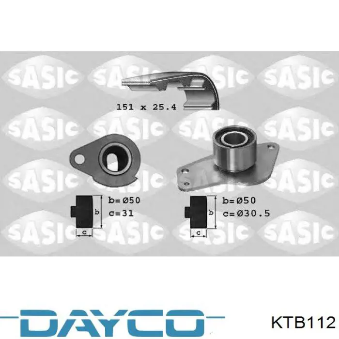Compre KTB112 Dayco Correia do mecanismo de distribuição de gás, kit