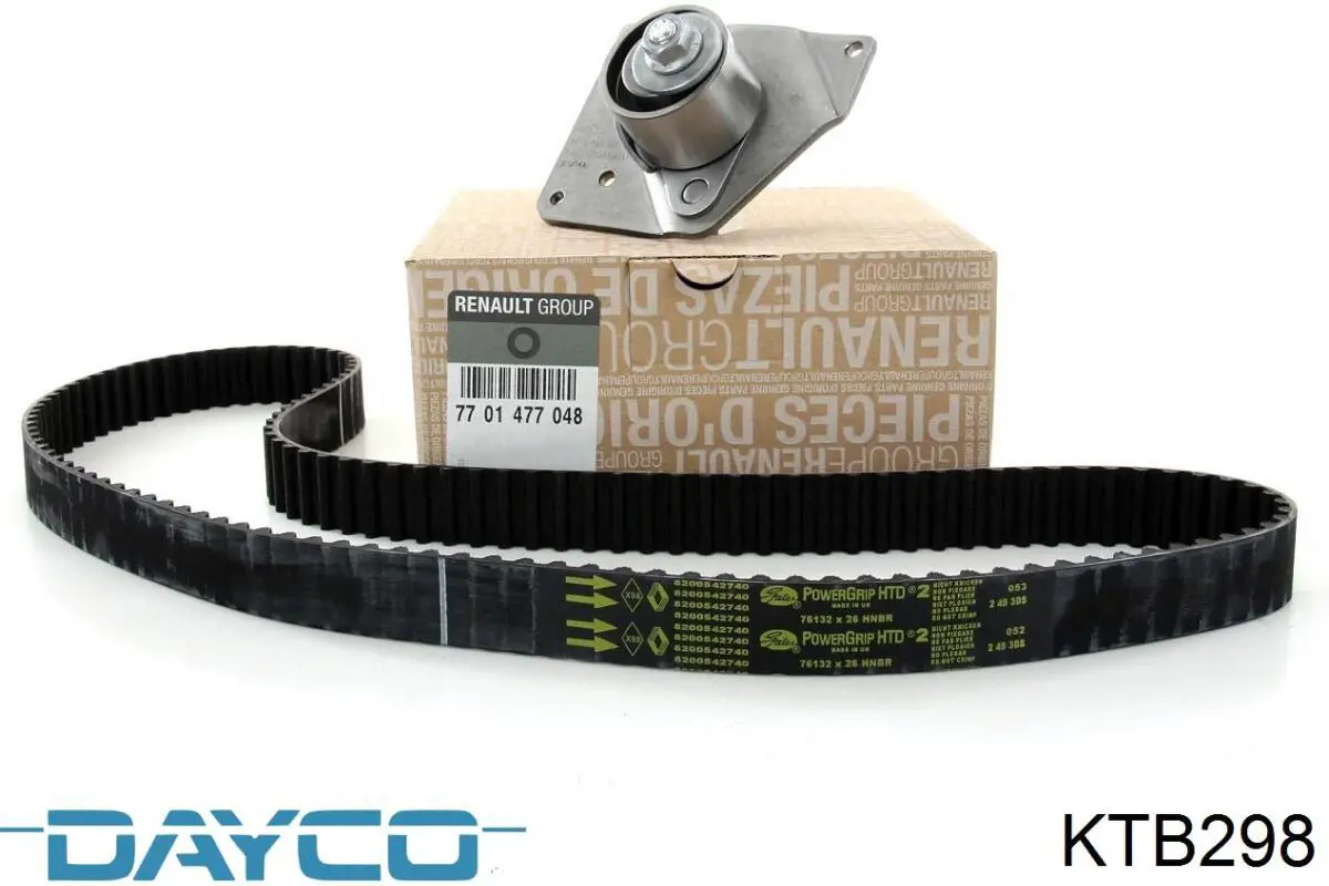 KTB298 Dayco Correia do mecanismo de distribuição de gás, kit