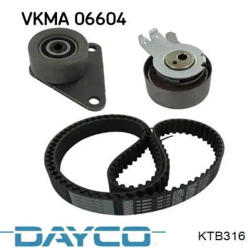 Compre KTB316 Dayco Correia do mecanismo de distribuição de gás, kit