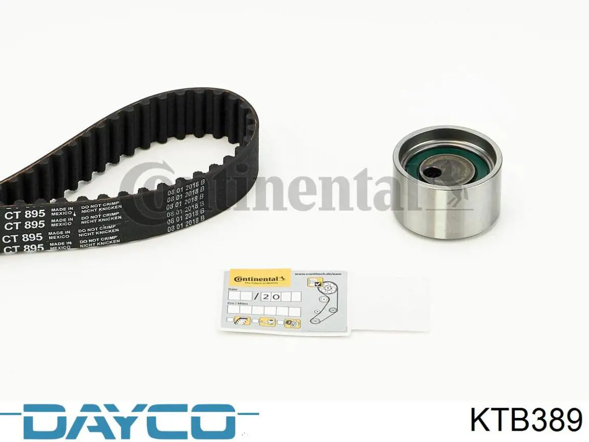 Correia do mecanismo de distribuição de gás, kit Dayco KTB389 preço, a partir de 56,15 USD
