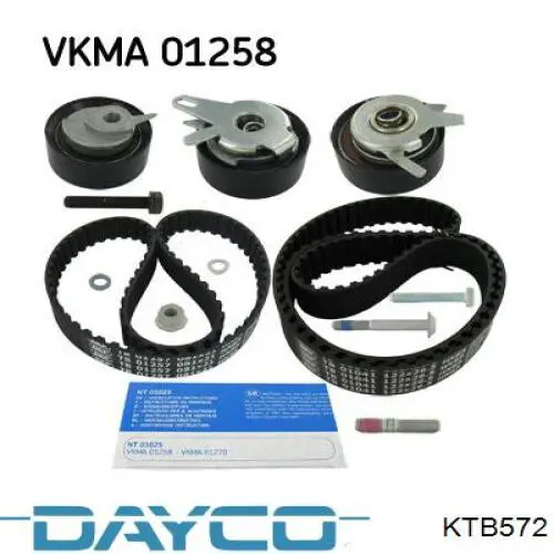 KTB572 Dayco Correia do mecanismo de distribuição de gás, kit