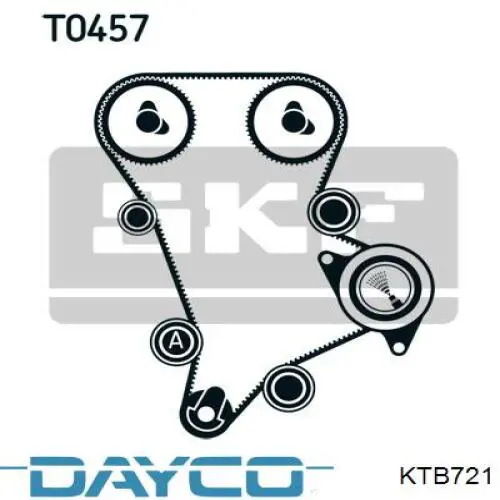 Compre KTB721 Dayco Correia do mecanismo de distribuição de gás, kit