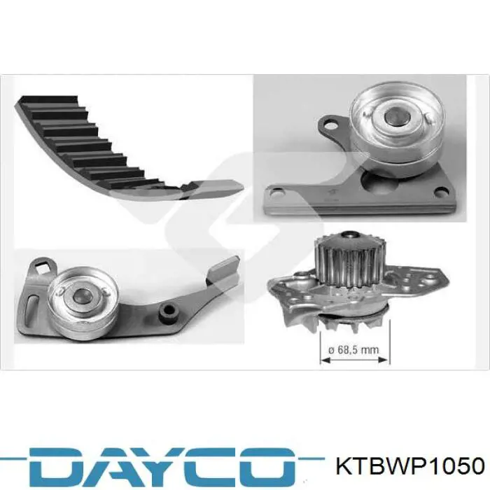 Compre KTBWP1050 Dayco Correia do mecanismo de distribuição de gás, kit
