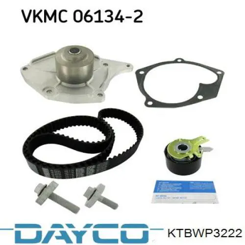 Correia do mecanismo de distribuição de gás, kit KTBWP3222 Dayco
