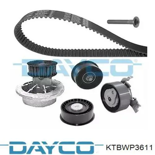 KTBWP3611 Dayco Correia do mecanismo de distribuição de gás, kit