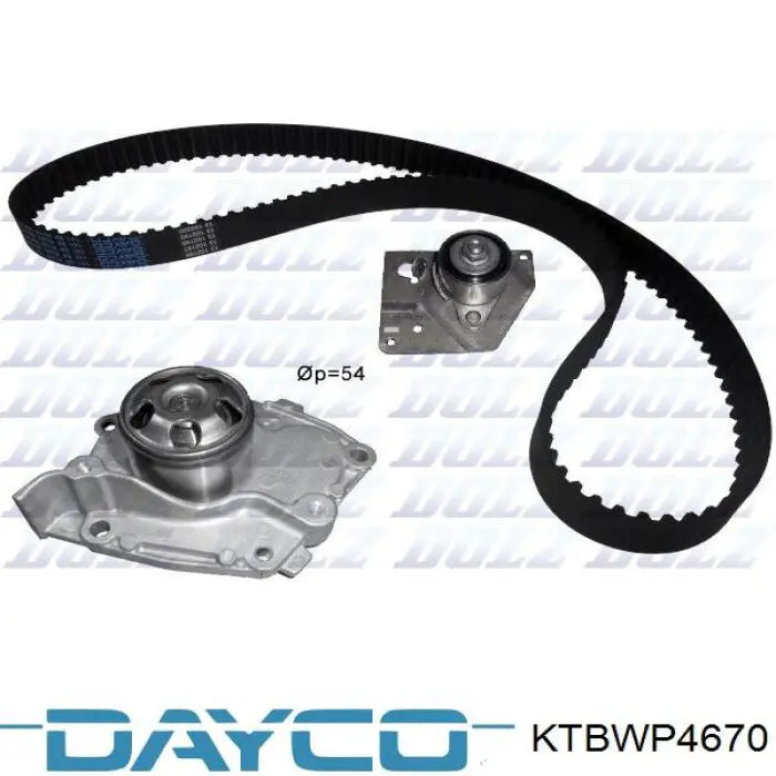 Compre KTBWP4670 Dayco Correia do mecanismo de distribuição de gás, kit